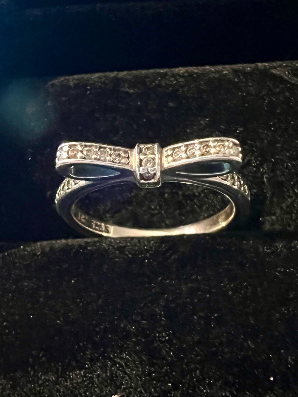 Pandora Silver Bow Ring sz 7